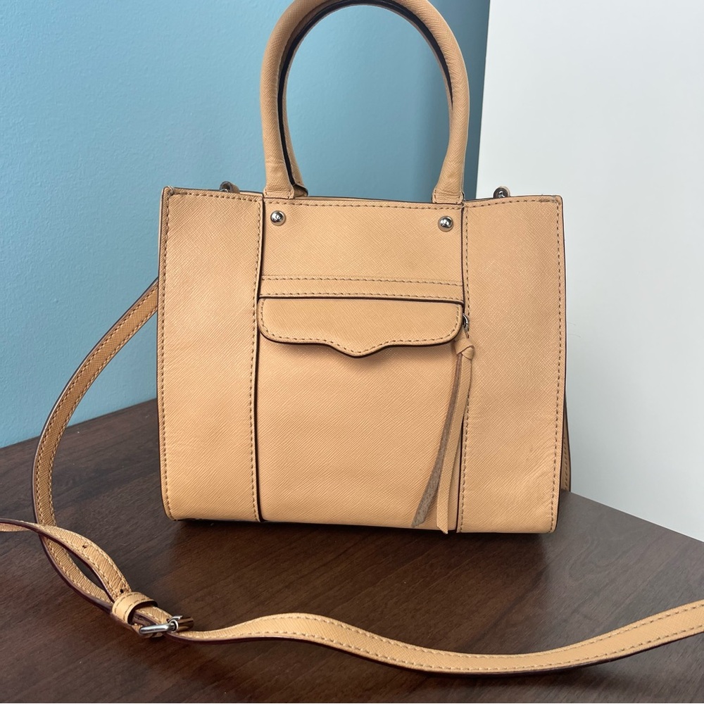 REBECCA MINKOFF Tan MAB Tote Crossbody Satchel Megan Darren MAC